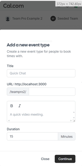 Contribution in Cal.com